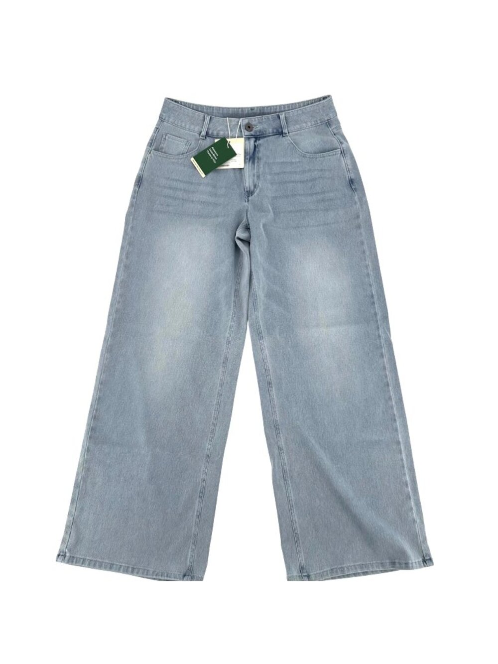 NWT Halara Womens Light Blue Wide-Leg Stretch Denim Jeans M Comfortable Fit